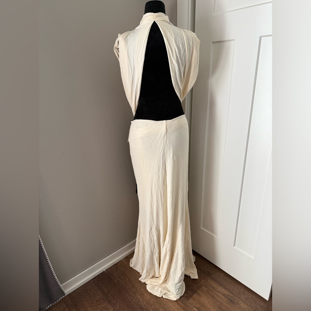 New | Helsa The Constantina Jersey Dress With Bow Small - Picture 3 of 4
